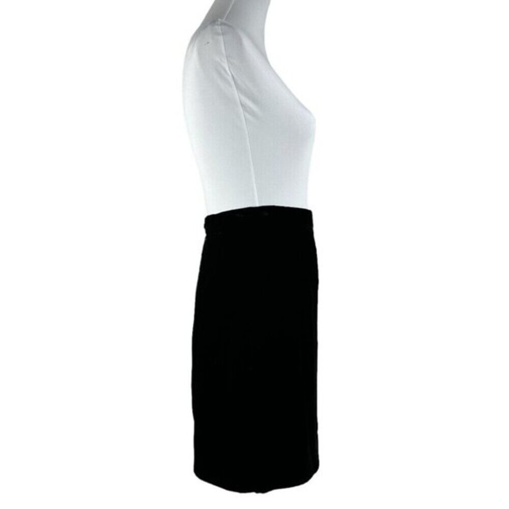 Valentino Studio‎ Black Velvet Pencil Skirt Vintage Made in Italy W27 Hemmed - Picture 2 of 14